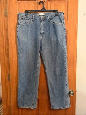 Lee Men's Relaxed Fit Straight Leg Jeans/
Medium Wash Blue/Size 38/32